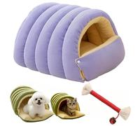 Cozy Monster Cat Bed, Cave Style Pet Bed, Cat Beds For Indoor Cats With Removable & Washable Cushioned, Wrap Your Fur Baby In Cloud-Like Warmth (Purple,45 * 37 * 28cm)