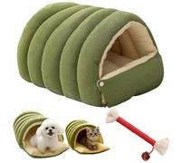 Cozy Monster Cat Bed, Cave Style Pet Bed, Cat Beds For Indoor Cats With Removable & Washable Cushioned, Wrap Your Fur Baby In Cloud-Like Warmth (Green,45 * 37 * 28cm)
