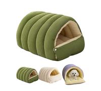 Cozy Monster Cat Bed, Cozy Hideaway Bed, Winter Sleeping Bag for Indoor Cats Dogs, Self Warming Cat Beds Pet Snuggle Sack (Green, Small)