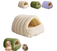 Cozy Monster Cat Bed, Enclosed Cat Cave Bed for Indoor Cats, Cozy Hideaway Pet Bed, Pet Bed with Cover Cave, Cat Beds for Small Medium Large Kitten Puppy Indoor Living Room (White, 57*37*28cm)