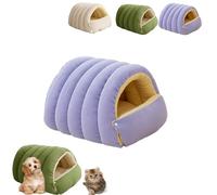 Cozy Monster Cat Bed, Enclosed Cat Cave Bed for Indoor Cats, Cozy Hideaway Pet Bed, Pet Bed with Cover Cave, Cat Beds for Small Medium Large Kitten Puppy Indoor Living Room (Purple, 57*37*28cm)
