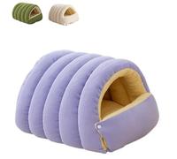 Cozy Monster Cat Bed,Indoor Cat Bed Cave Style Cozy Hideaway with Removable Washable Cover Anti Slip Base,Cozy Warming Anti-Slip Fluffy Pet Sleeping Bag (Purple, S)