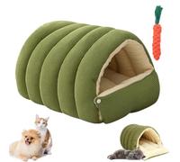 Cozy Monster Cat Bed, Indoor Cats Bed - Cave Style Cozy Hideaway, Cat Cave Tent with Removable Cushion, Dual-Purpose Dog Nests, for Cats, Small Dogs (Green,M:45 * 30 * 19cm)