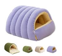 Cozy Monster Cat Bed, Monster Cat Bed Tent With Removable Cushion,360° Nesting Design, for Cats Small Dogs (Purple,L)