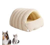 Cozy Monster Cat Bed, Monster Cat Bed Tent with Removable Cushion, With Removable Cushion, Soft and Warm Cats House Tent Beds, Removable Washable, For Cats Small Dogs (Beige,S)