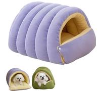 Cozy Monster Cat Bed, Pet Cave for Indoor Cats, Large Dog Bed Washable Dog Crate Mattress Calming Fluffy Dogs Beds, Dogs Cats Soft and Fluffy Cuddler Pet Cushion Self-Warming Puppy Beds (Purple, L)