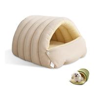 Cozy Monster Cat Bed, Pet Cave for Indoor Cats, Soft Plush Cave House for Indoor Cats and Small Dogs, Removable Washable Cushion,Warm Fluffy Non-Slip Pet Nest (Beige,Small)