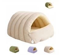Cozy Monster Cat Bed, Pet Indoor Cave for Cats, Soft and Warm Cats House Bed, Removable and washable dual-purpose cat and small dog nests, Cozy Warming Anti-Slip Pet Bag (Beige,Medium)