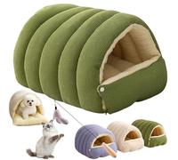 Cozy Monster Cat Bed, Removable Cat Beds for Indoor Cats, Soft and Warm Cats House Tent Bed, Dog House Indoor for Washable Dual-Purposecat and Small Dog Nests (Green,L)