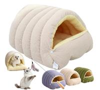 Cozy Monster Cat Bed, Removable Cat Beds for Indoor Cats, Soft and Warm Cats House Tent Bed, Dog House Indoor for Washable Dual-Purposecat and Small Dog Nests (Beige,M)