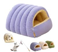 Cozy Monster Cat Bed, Removable Cat Beds for Indoor Cats, Soft and Warm Cats House Tent Bed, Dog House Indoor for Washable Dual-Purposecat and Small Dog Nests (Purple,L)