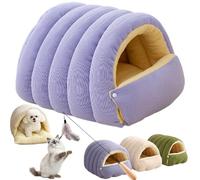 Cozy Monster Cat Bed, Removable Cat Beds for Indoor Cats, Soft and Warm Cats House Tent Bed, Dog House Indoor for Washable Dual-Purposecat and Small Dog Nests (Purple,M)