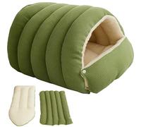 Cozy Monster Cat Bed, Soft Warm Cat Cave Tent for Indoor Cats, Removable & Washable Cushion, Cozy Pet House Bed for Kittens and Small Dogs, Cute Monster Design(Green,Large)