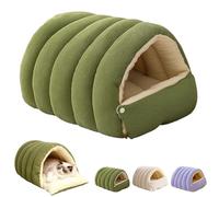 Cozy Monster Cat Bed, Winter Warm Pet Sleeping Bag for Indoor Cats, Removable and Washable Dual-Purpose cat and Small Dog Nests for Cats,Kittens and Small Dogs (Green,45 * 30 * 19cm)