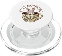 COZY MORNINGS Cute Bunny Coffee Cup Rabbit PopSockets PopGrip for MagSafe