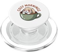 COZY MORNINGS Cute Bunny Cup Rabbit Animal Coffee PopSockets PopGrip for MagSafe