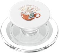 Cozy Mornings Cute Kawaii Bunny Rabbit Tea Cup Animal PopSockets PopGrip for MagSafe