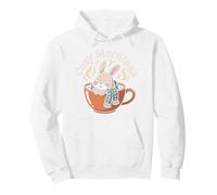 Cozy Mornings Cute Kawaii Bunny Rabbit Tea Cup Animal Pullover Hoodie