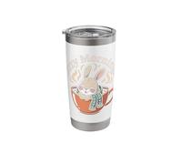 Cozy Mornings Cute Kawaii Bunny Rabbit Tea Cup Animal Stainless Steel Insulated Tumbler