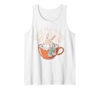 Cozy Mornings Cute Kawaii Bunny Rabbit Tea Cup Animal Tank Top