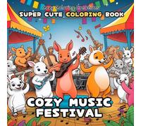 Cozy Music Festival: Super Cute Rock 'n' Rolling Coloring Book for Adults & Teens: Cute and Groovy Music Scenes for Ultimate Relaxation and Fun (Original Cozy Coloring Creations)