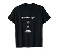 Cozy My Needs are Simple Books Caffeine and Dogs Lovers T-Shirt
