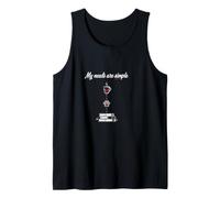 Cozy My Needs are Simple Books Caffeine and Dogs Lovers Tank Top
