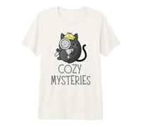 Cozy Mysteries Funny Sleuth Cat Whodunit Book Lover Premium T-Shirt