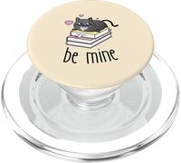 Cozy Mystery Be Mine Book Lover Bookshop Library Cat PopSockets PopGrip for MagSafe