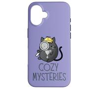 Cozy Mystery Cute Cat Detective Murder Mystery Book Lover Case for iPhone 16