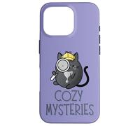 Cozy Mystery Cute Cat Detective Murder Mystery Book Lover Case for iPhone 16 Pro