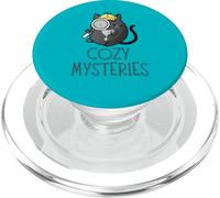 Cozy Mystery Cute Cat Detective Murder Mystery Book Lover PopSockets PopGrip for MagSafe