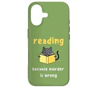 Cozy Mystery Reading Because Murder is Wrong Case for iPhone 17