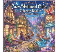 Cozy Mythical Cafés Coloring Book for Adults and Teens