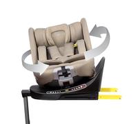 Cozy N Safe Polaris i-Size Car Seat 40-150cm, 360° Rotation, ISOFIX with Support Leg, Group 0+/1/2/3 Convertible Child Seat Birth to 12 Years (Ecru)