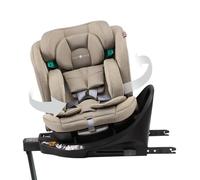 Cozy N Safe Stanford i-Size 360 Rotating Car Seat 40-150cm, ISOFix & Support Leg, Rear & Forward Facing, 5 Recline Positions, Adjustable Headrest, Side Impact Protection, Birth to 12 Years (Ecru)