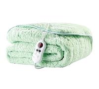 Cozy Night Electric Heated Throw Blanket - 9 Heat Settings & 9 Timer Settings - Machine Washable - Luxurious Sherpa Fleece - 160 x 120 cm (Pastel Green)