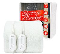 Cozy Night King Size Electric Blanket Heated with 3 Heat Settings - Quick Fit Underblanket - Fleece Material Machine Washable
