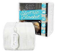 Cozy Night Single Electric Blanket, Size 90 x 192cm, Soft Fitted Underblanket Mattress Cover, Quick Fit Corner Straps, 3 x Heat Settings, 70W Control and Machine Washable