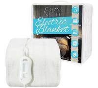 Cozy Nights Cozy Night Electric Blanket Single Size Heated With 3 Heat Settings - Machine Washable With Overheat Protection