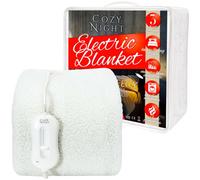 Cozy Nights Cozy Night Single Size Electric Blanket Heated With 3 Heat Settings - Quick Fit Underblanket - Fleece Material Machine Washable