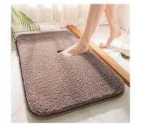 Cozy Non-Slip Bath Mat - Soft Absorbent Shower Rug for Bathroom & Entrance - Thick Floor Mat 60x90cm Brown - Ultimate Comfort & Safety