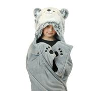 Cozy NOXXIEZ Husky Animal Hooded Cuddle Blanket 130 X 100 CM
