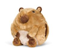 COZY NOXXIEZ Plush Animal Handwarmer Cushion - Soft Warm Pillow with Dual Hand Openings | Cute Cozy Plush Toy Cushion for Winter, Office, Bed & Sofa for Kids & Adults (Capybara)