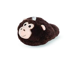 COZY NOXXIEZ Plush Foot Warmers - Safari - Cute Cosy One-piece Animal Slippers With Cuddly Soft Cushion For Kids & Adults (Gorilla)