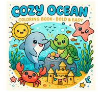 COZY OCEAN COLORING BOOK - BOLD & EASY