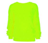 Cozy Oversized Chunky Knit Sweater Pull On Style New Ladies Womens Chunky Baggy Jumper Knitted Sweater Thick Top Neon Yellow Size 12-14