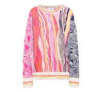 Cozy Oversized Knit Jumper - female - Carlo Colucci - Round-neck Knitwear - Multicolor - XL - Knitwear XL