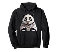 Cozy Pajama Panda Coffee Time Pullover Hoodie