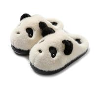 Cozy Panda Slippers for Adults, Plush Animal Slippers with Lightweight Non-Slip EVA Sole, Cute Slippers for Women (White, M, Adult, Women, 2.5, Numeric Range, UK Footwear Size System, 3, Medium)